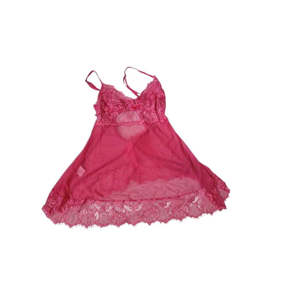 Shirley of Hollywood vintage pink Babydoll top‎ bow in back small